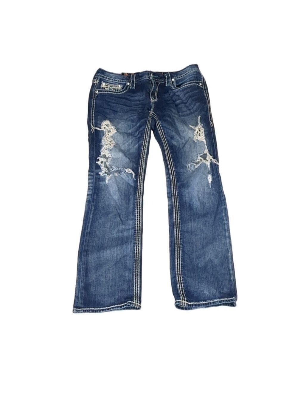 Rock revival distressed Stacey straight jeans size 30